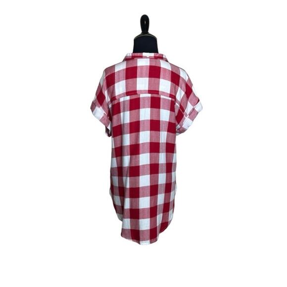 Alexander Jordan red plaid short sleeves button shirt size M - Picture 2 of 13